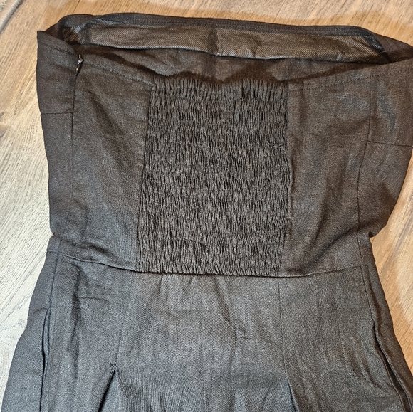 Aura the Label Buddha Wear Cora Wide Leg Black Linen Jumpsuit size Medium - Picture 11 of 11